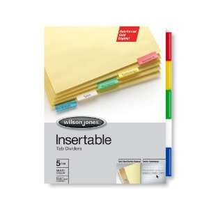  Jones Double Gold Reinforced Insertable Tab Paper Dividers, 8.5 x 11 