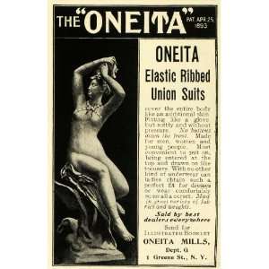  1902 Ad Oneita Mills Elastic Ribbed Union Suit Ladies 