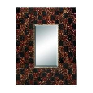  Checkered Metal Glass Tile Wall Mirror: Home & Kitchen