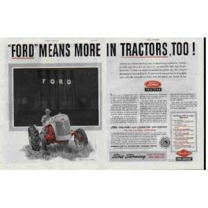 FORD Means More In Tractors, Too! .. 1951 Ford Tractor Ad, A6006 