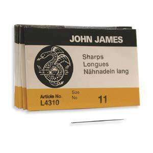 25 John James Beading Needles, #11 SHARPS  