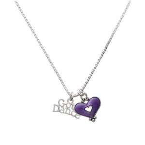 Gotta Dance and Translucent Purple Heart Charm Necklace 