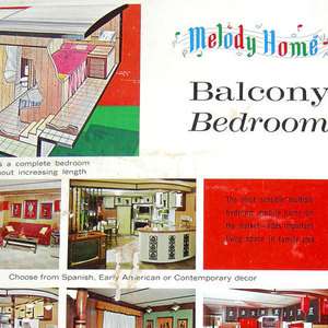 VTG Melody Home MOBILE HOME travel TRAILER interior design AD brochure 