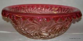 Baccarat ROSACES MULTIPLES Rose Tiente Cranberry Punch Bowl Seldom 