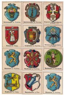 Huge Collection of 88 GERMAN HERALDRY Cards from 1933  