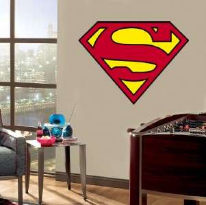 SUPERMAN Cool Decal Decor Removable HUGE WALL STICKER  