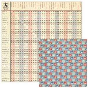  Travel Light Mileage Chart 12 x 12 Double Sided Paper 