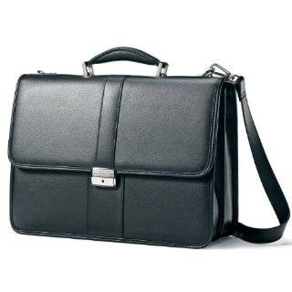  Samsonite Business Leather Flapover Briefcase Clothing