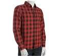 just a cheap shirt red and black buffalo plaid cotton shirt