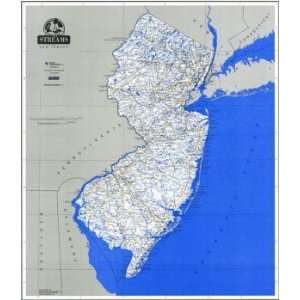  Vivid Publishing Stream Map Of New Jersey Laminated 