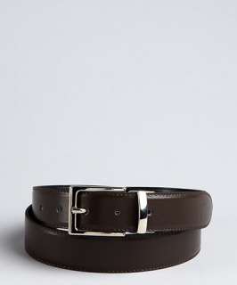 Lago Doro black and brown leather reversible belt