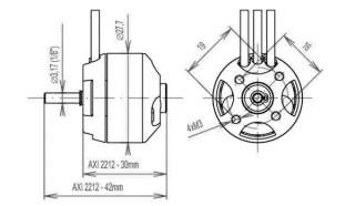 AXI Gold Line 2212/12 Outrunner Brushless Motor OM766  
