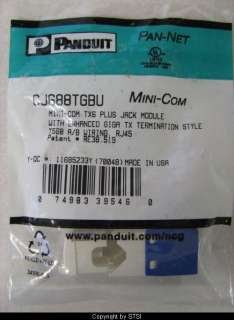 50) Panduit CJ688TGBU Cat6 Mini Com Jack, Blue ~STSI  