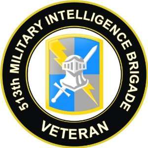  US Army Veteran 513th Military Intelligence Brigade Decal 
