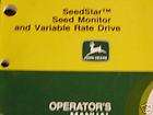 John Deere Seedstar Monitor Display OMA61890 Operators manual book