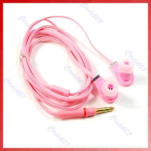   Earbud Earphone Headset For iphone  MP4 Player PSP CD Pink  