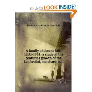  A family of decent folk, 1200 1741 a study in the 