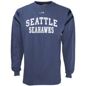 Seattle Seahawks Pacific Blue End Line Long Sleeve T shirt  