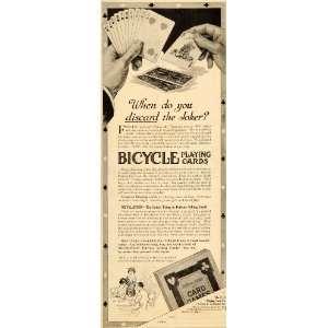 1919 Ad Bicycle Playing Cards Joker Congress Fortune 
