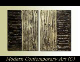 Original ABSTRACT MODERN ART Painting gold contemporary  