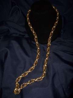 VINTAGE Gold Tone Monet Long Chain Necklace  