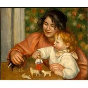 Oil Painting: Child with Toys (Gabrielle and Jean): Pierre 