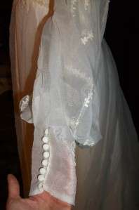 Pretty Vintage Alfred Angelo 1970s Wedding dress Bride Collector 