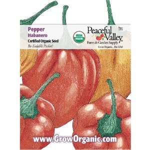  Organic Pepper Seed Pack, Habenero Patio, Lawn & Garden