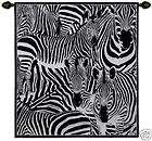 Walk on the Wild Side Zebra & Giraffe Print Tapestry Reversible Pillow 