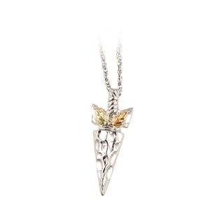 Black Hills Gold Necklace   Mens Arrowhead Jewelry 