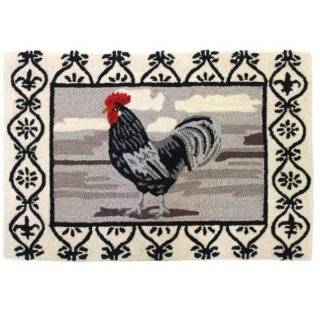   Carpet NEW Area Rug Checkered Rooster BLACK 3x5 Avalon AN616 Black Rug