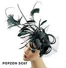 Top Seller So Splendid Sinamay Feather Fascinator Hair Clip Comb Party