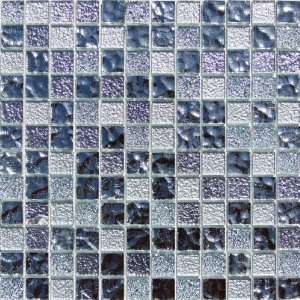   Hammered Mixed Glass Mosaic 1x1 (Prices Per Sheet) 