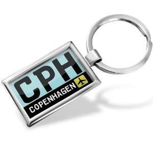 Keychain Airport code CPH / Copenhagen country: Denmark   Hand Made 