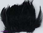 100 X 4 inch to 6 inch Rooster Black Dyed Feather Hat DIY Craft