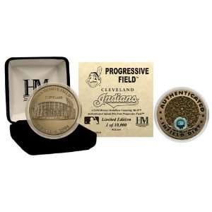  Progressive Field MLB Authenticated Infield Dirt Coin Photo 
