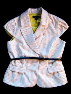 RAMPAGE~MATCHING PANT SUIT CREAM WITH BEIGE PINSTRIPES VEST & PANTS 