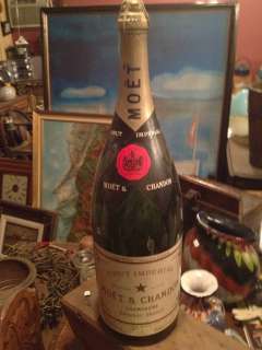 Antique Glass MOET Champagne Bottle  