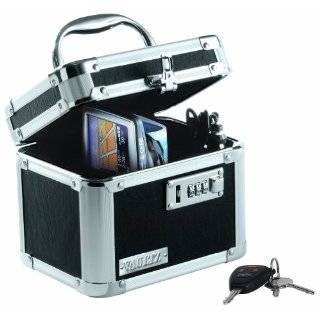 Vaultz Locking Camcorder Case, Medium, 7.00 x 7.50 x 5.5 Inches, Black 