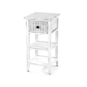  White Craft M216201 Cabbage Night Stand in Weathered White 