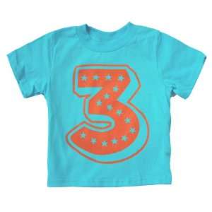    Happy Family 3rd Superstar Third Birthday Aqua Blue T Shirt: Baby