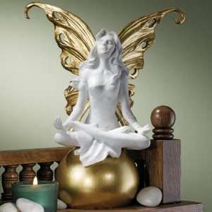   Fairy Yoga Meditation Natural Marble Statue Sculpture: Home & Kitchen