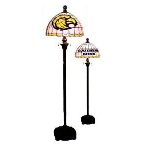   Golden Eagles Leaded Stained Glass Floor Lamp