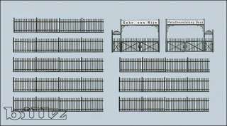and # 7   FALLER 180530   Factory Fence with Gates