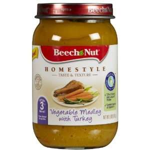 Beech Nut Stage 3 Homestyle Vegetable Medley with Turkey   12 pk