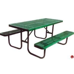  Midwest Outdoor 72 Perforated Steel Picnic Table with 