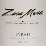 Zaca Mesa Santa Ynez Valley Syrah 2007 