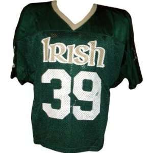  Notre Dame #39 Game Used 2006 07 Green Lacrosse Jersey 