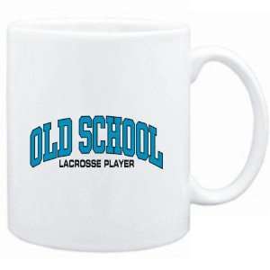    Mug White  OLD SCHOOL Lacrosse Player  Sports