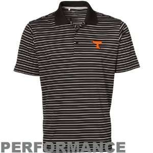   Volunteers Black ClimaLITE Performance Striped Polo